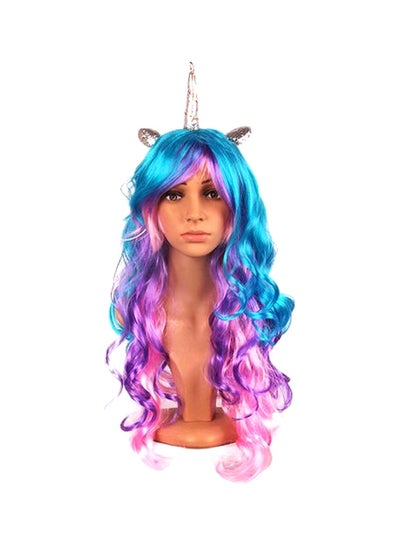 Buy Anime Cosplay Hair Wig Blue/Purple 70cm in Saudi Arabia