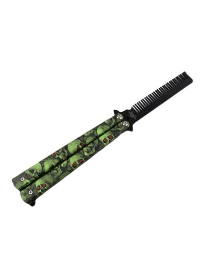 Buy Butterfly Knife Comb Green/Black in Saudi Arabia