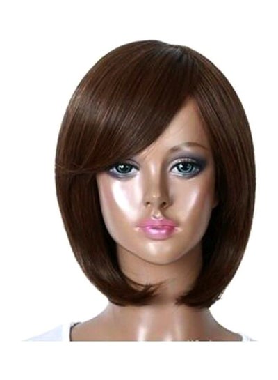 Buy Short Straight Hair Wig Brown in Saudi Arabia