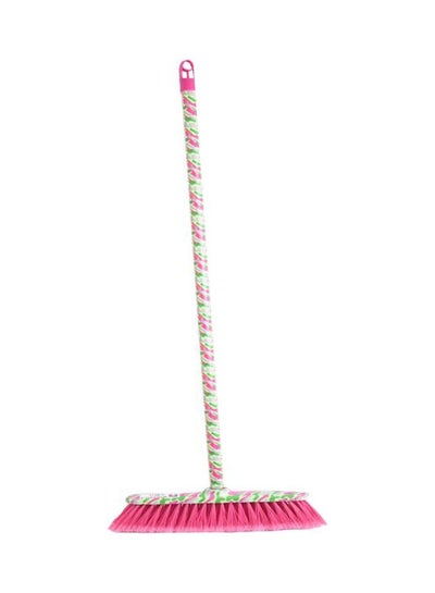 Buy Set Broom With Handle Pink/Green in Saudi Arabia