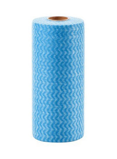 Buy Non-woven Disposable Wiping Cleaning Cloth Roll Blue in UAE