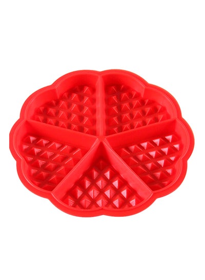 اشتري Silicone Heart Shape Waffles Pancake Baking Mould أحمر في مصر