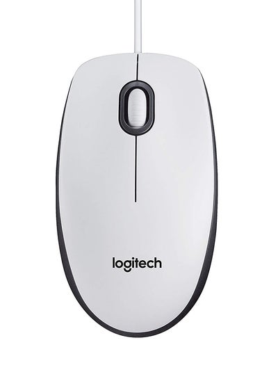 Buy M100 Wired USB Mouse White in UAE