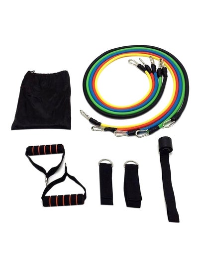 Buy 11 Piece Pull-Up Rope Elastic Exercise Bands Set 120cm in Egypt