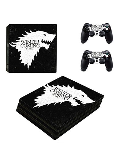 Buy Winter Is Coming Stark Skin Sticker For PlayStation 4 Pro in UAE