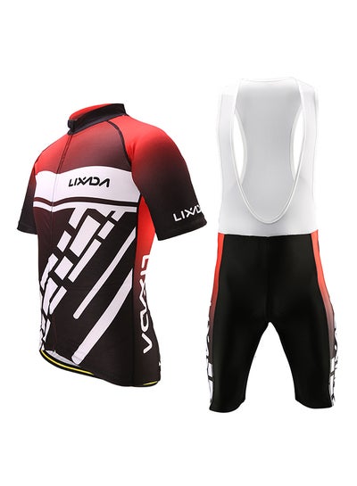 Buy 2-Piece 3D Cushion Padded Cycling Clothes Set in Saudi Arabia