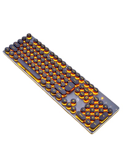 Buy Punk Retro LED Mechanical Wired Keyboard Black in UAE