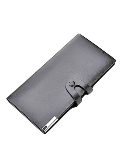 Buy Leather Paragraph Wallet Black in Saudi Arabia