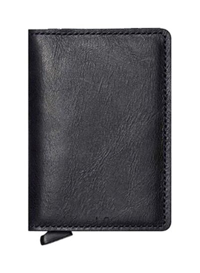 Buy Leather Card Case Holder Black in Saudi Arabia