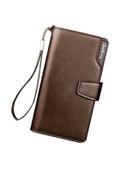 Buy Faux Leather Wallet Brown in UAE