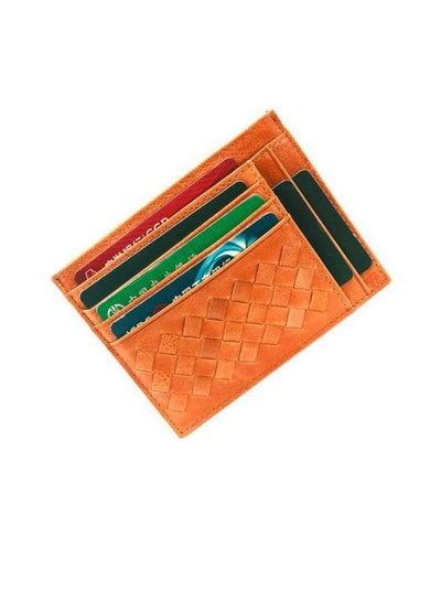 Buy Leather Card Holder Brown in Saudi Arabia