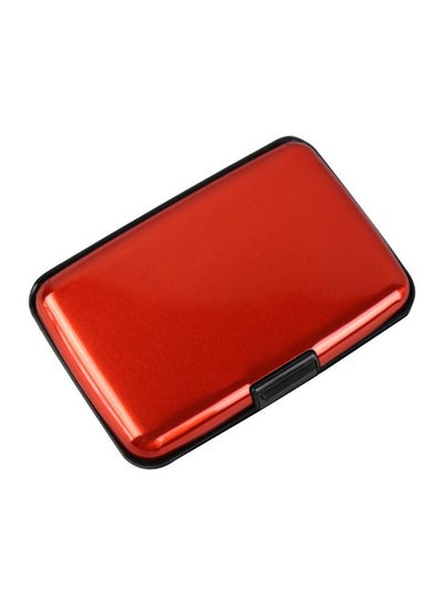 Buy Waterproof ID Credit Card Holder Red/Black in Saudi Arabia