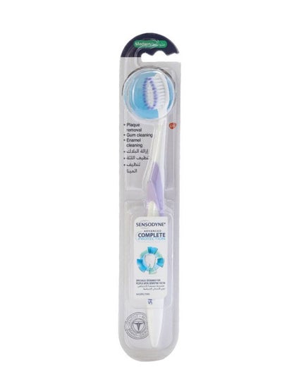 Buy Advanced Complete Protection Medium Toothbrush Purple/White 8cm in Saudi Arabia