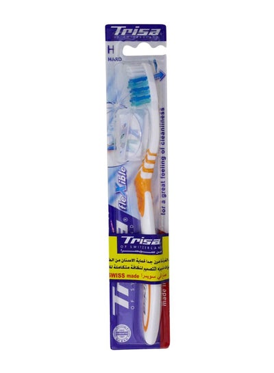 اشتري Flexible Hard Toothbrush Orange/White 8 سنتيمتر في الامارات