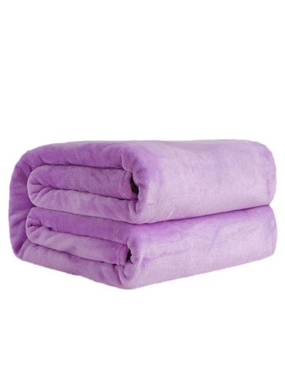 Buy Thickened Warm Blanket flannel Purple 70 x 100cm in UAE