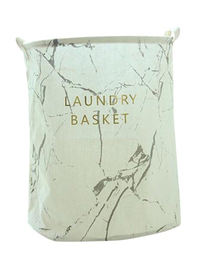 Buy Laundry Storage Basket white/Grey 40x40x46centimeter in UAE