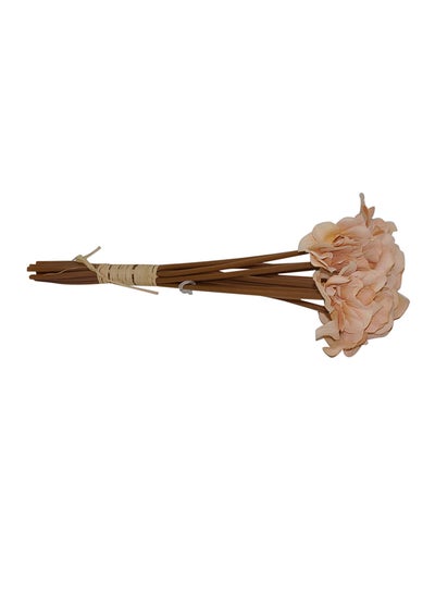 Buy Decorative Bundle Of Artificial Roses Beige/Brown 7cm in Saudi Arabia