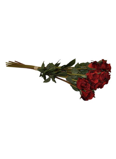 Buy Bundle Of Artificial Flowers Red 7centimeter in Saudi Arabia