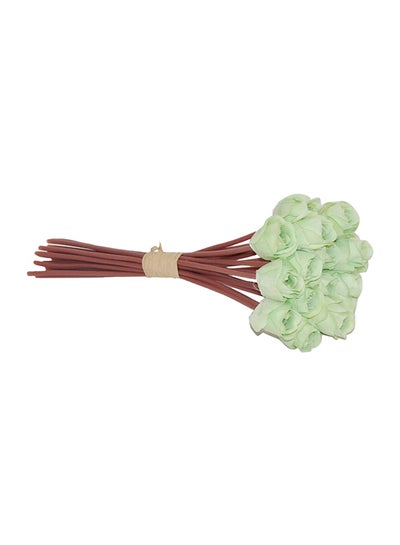 Buy Decorative Bundle Of Artificial Roses Brown/Green 7cm in Saudi Arabia