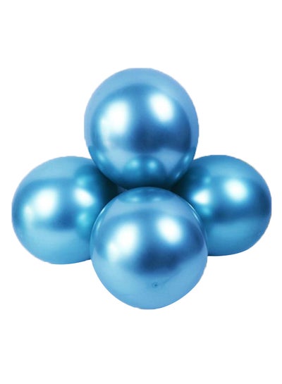 Buy 50-Piece Shiny Balloon Set Blue 12inch in Saudi Arabia