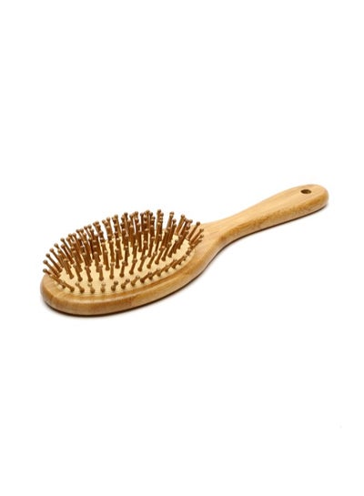 Buy Large Oval Shaped Hair Brush Brown 20cm in Saudi Arabia