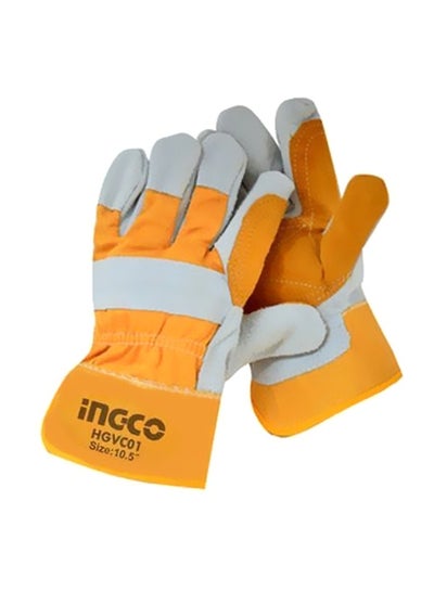 Buy Heat Resistant Gloves Yellow/Grey in Saudi Arabia