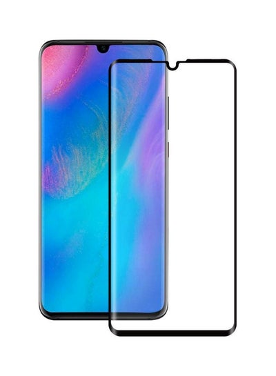 Buy Tempered Glass Screen Protector For Huawei P30 Clear/Black in Saudi Arabia