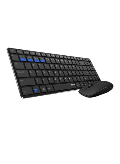 Buy Wireless Keyboard With Mouse Black in UAE