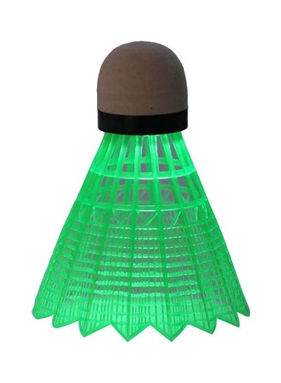 Buy 3-Piece LED Glowing Nylon Shuttlecock 8.6 x 6.5cm in Saudi Arabia