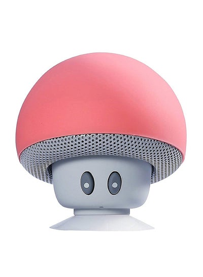 Buy Mini Mushroom Portable BT V4.1 Waterproof Speaker Pink/Silver in UAE