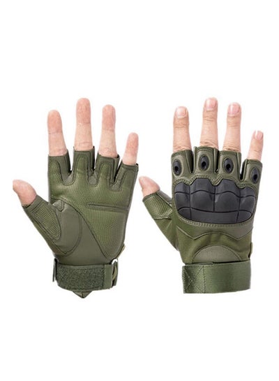 Buy Breathable Anti-Slip Military Half Finger Gloves M in UAE