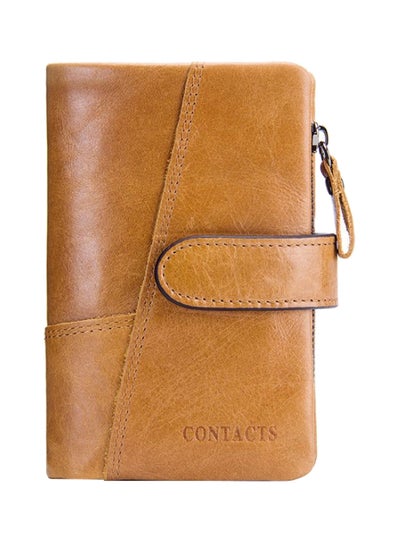 Buy Leather Bifold Wallet Brown in Saudi Arabia