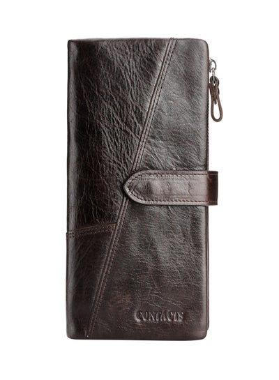 Buy Leather Bifold Wallet Brown in Saudi Arabia