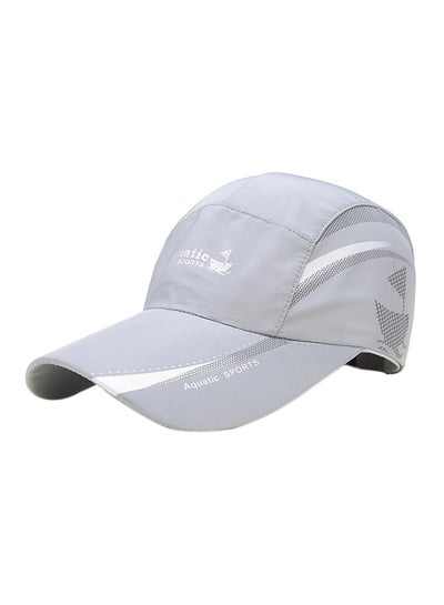 Buy Embroidered Cricket Cap Grey in UAE