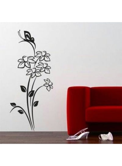 Buy Leaves 3 Wall Sticker Black 100x105cm in Egypt