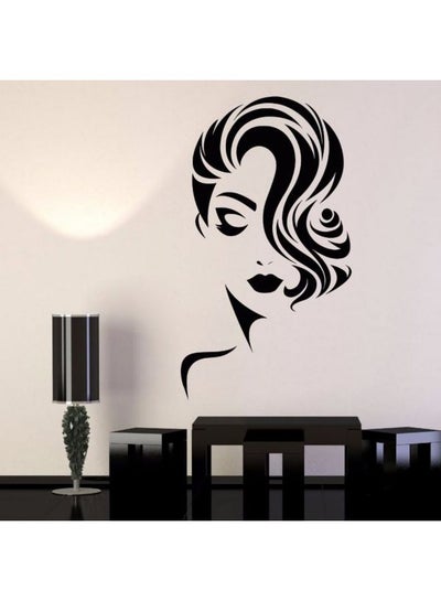 Buy Pretty Lady Wall Sticker Black 120x80centimeter in Egypt