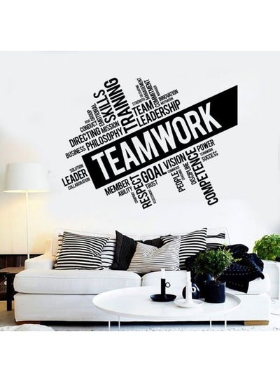 Buy Team Work Wall Sticker Black/White 100x105cm in Egypt