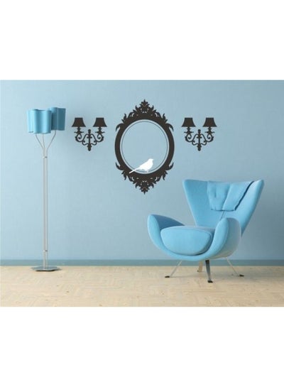 Buy Mirror Wall Sticker Black 120x80cm in Egypt