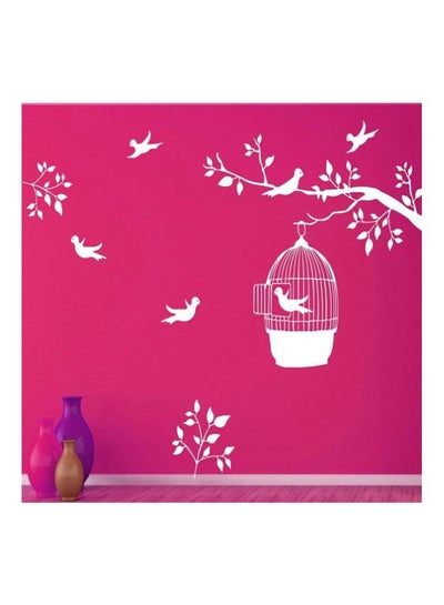 Buy Bird Cage Wall Sticker White 96x150cm in Egypt