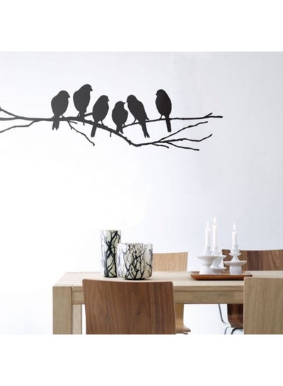 Buy Birds On Tree Branch's Wall Sticker Black 24x36cm in Egypt