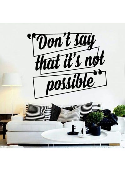 Buy Everything Is Possible Wall Sticker Black 116x52cm in Egypt