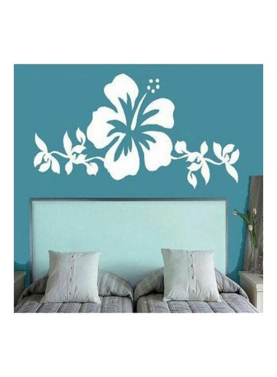 Buy Flower Printed Wall Sticker White 120x80cm in Egypt