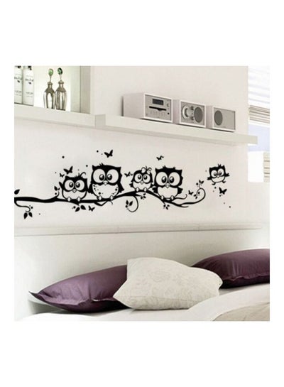 اشتري Owl Printed Wall Sticker Black 65x38 سنتيمتر في مصر