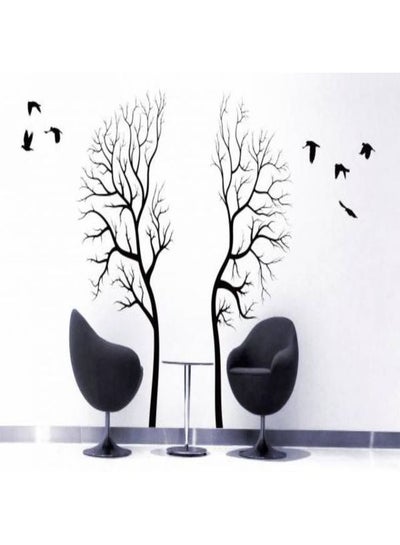 اشتري Birds And Trees Printed Wall Sticker Black 60x90 سنتيمتر في مصر