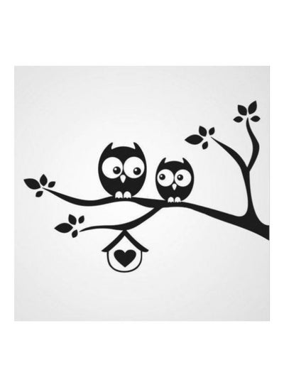 Buy Owls Printed Wall Sticker Black 65x38cm in Egypt