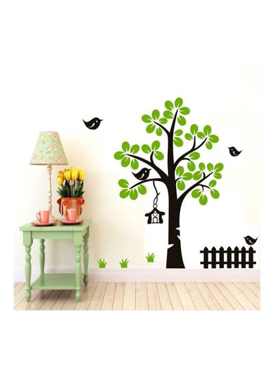 اشتري Birds And Trees 2 Wall Sticker Black/Green 116x52 سنتيمتر في مصر