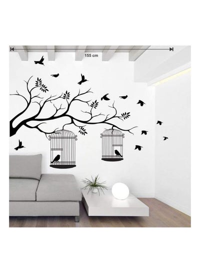 Buy Bird Cage Wall Sticker Black in Egypt