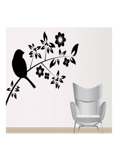 اشتري Birds And Flowers Wall Sticker Black في مصر