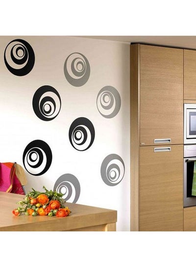 Buy Circular Pattern Wall Sticker Black 100x105cm in Egypt