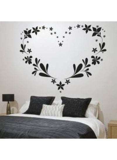 Buy Love Shaped Wall Sticker Black 116x52cm in Egypt